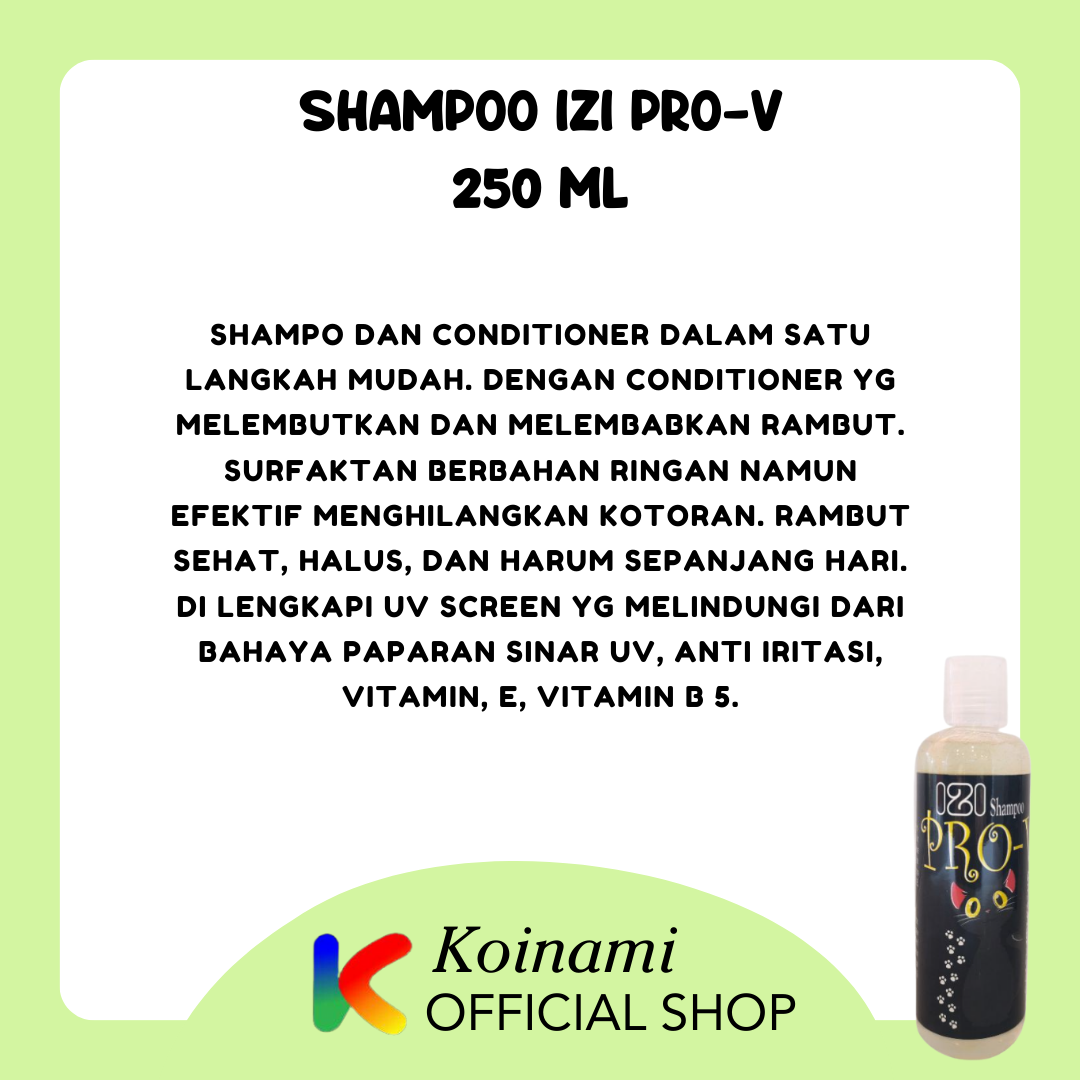 izi PRO - V 250 ml  / SHAMPO CONDITIONER KUCING / SHAMPO KUCING / BTM