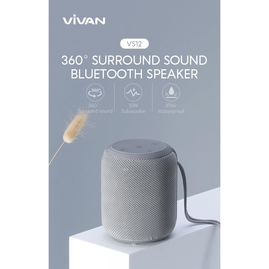 GONGNIU x VIVAN Speaker Bluetooth VS1/VS12 Mini Wireless Audio Portable Mega Bass Waterproof IPX5 Hi-Fi - Garansi Resmi 1 Tahun