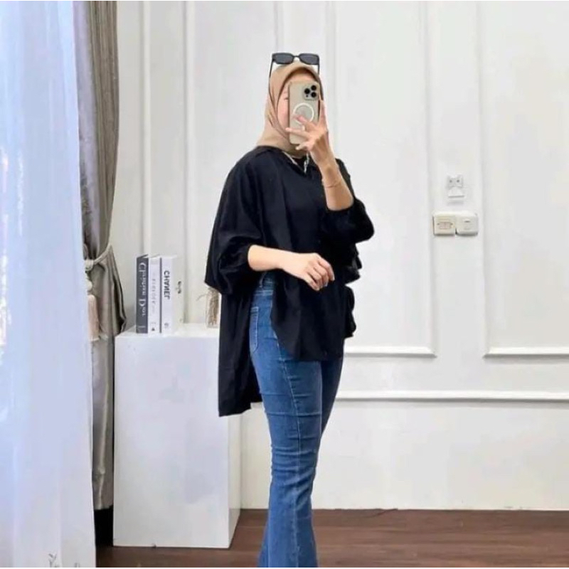 Livia Blouse Outer Crinckle Polos