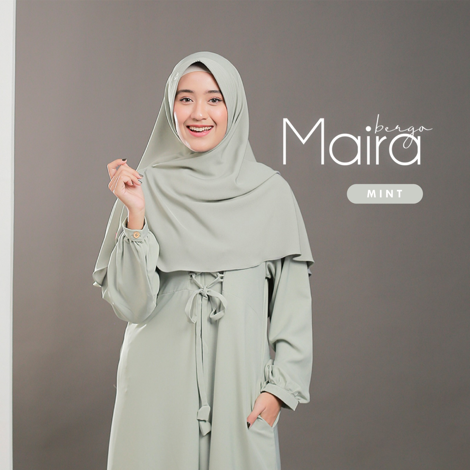Naisha Official - Maira Bergo Pad Syar'i Instan Daily Khimar Muslimah-Mint