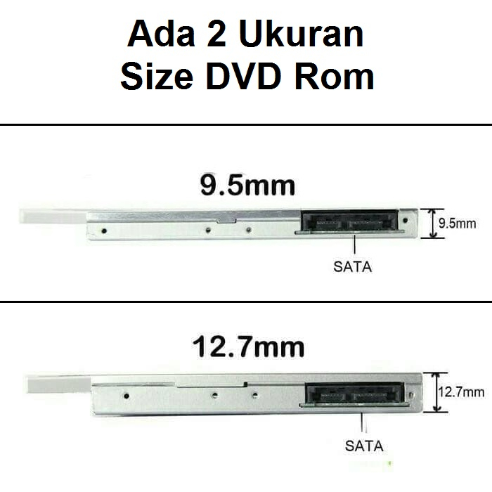 M-Tech HDD Caddy Rack 12.7mm SATA Slot DVD Rom Harddisk Bracket