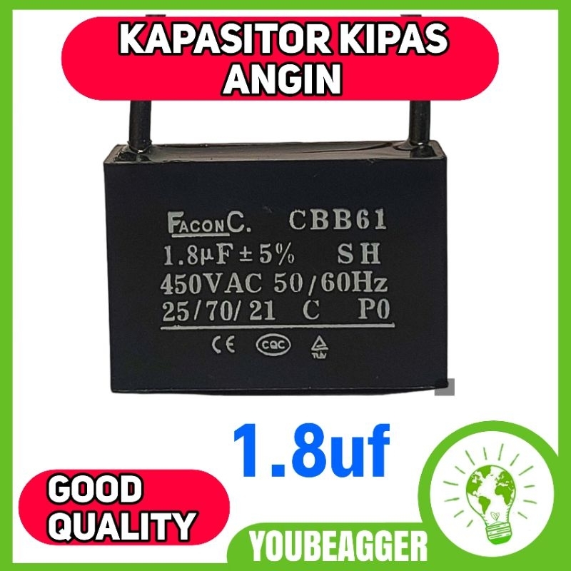 Kapasitor kipas angin 1.8uf