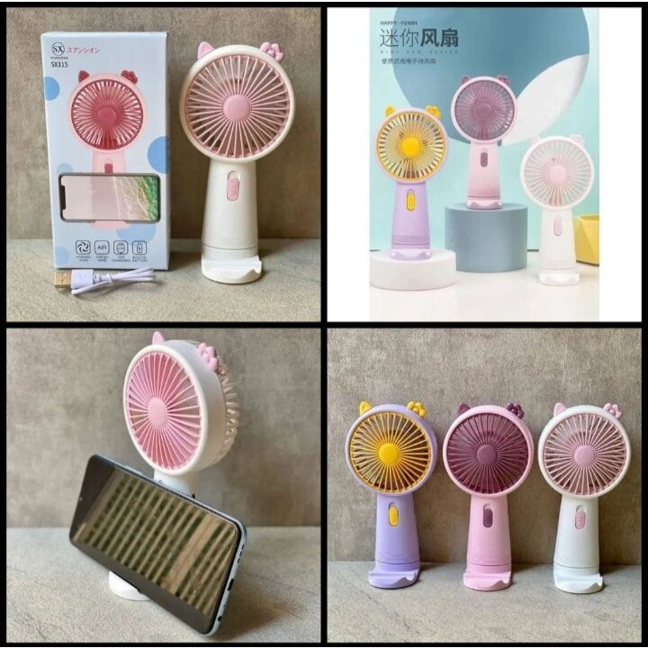 TERBARU!! Kipas Angin Gengam Electric Hand Fan Portable Rusa Awet Lucu Murah