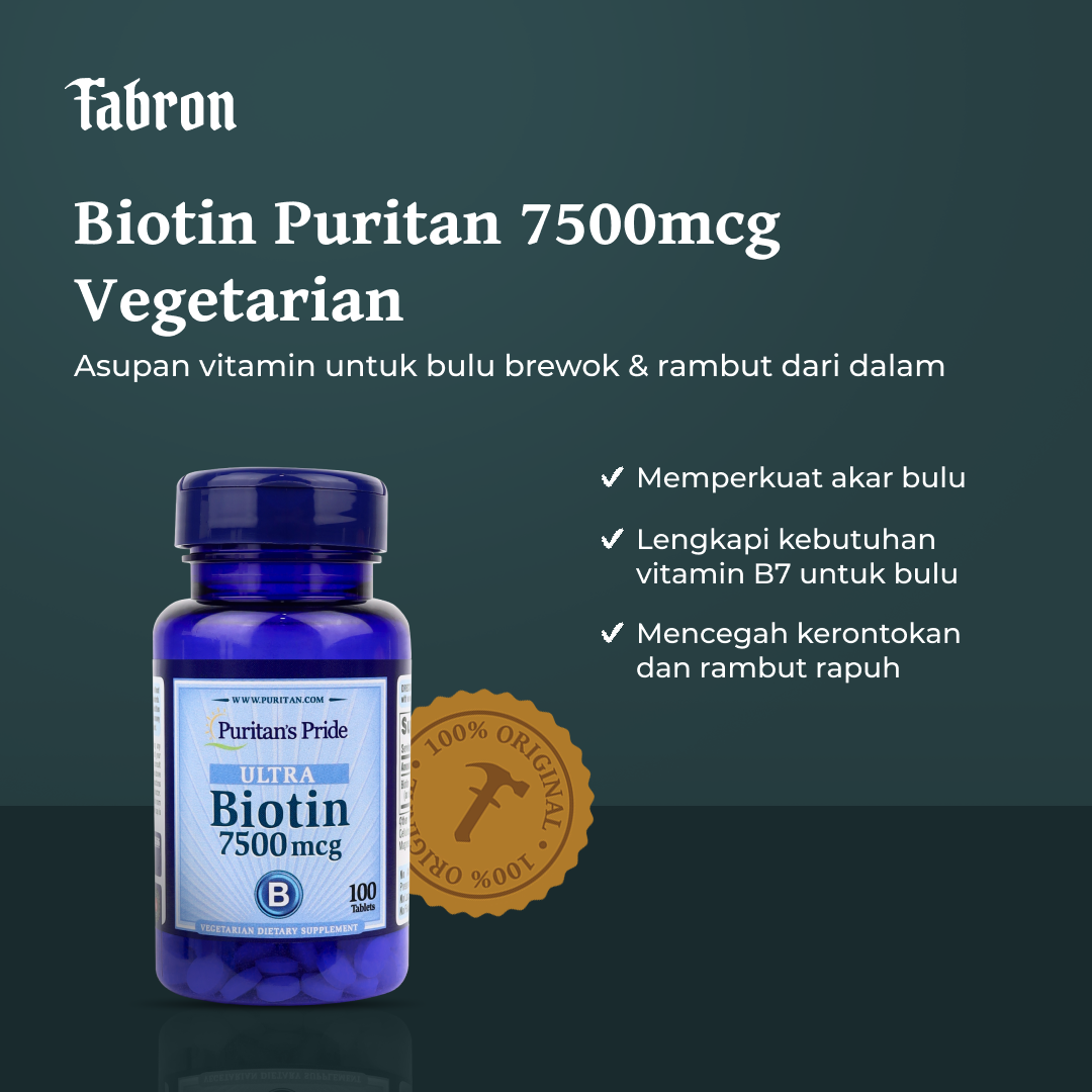 Biotin Puritan 7500mcg (vegetarian)