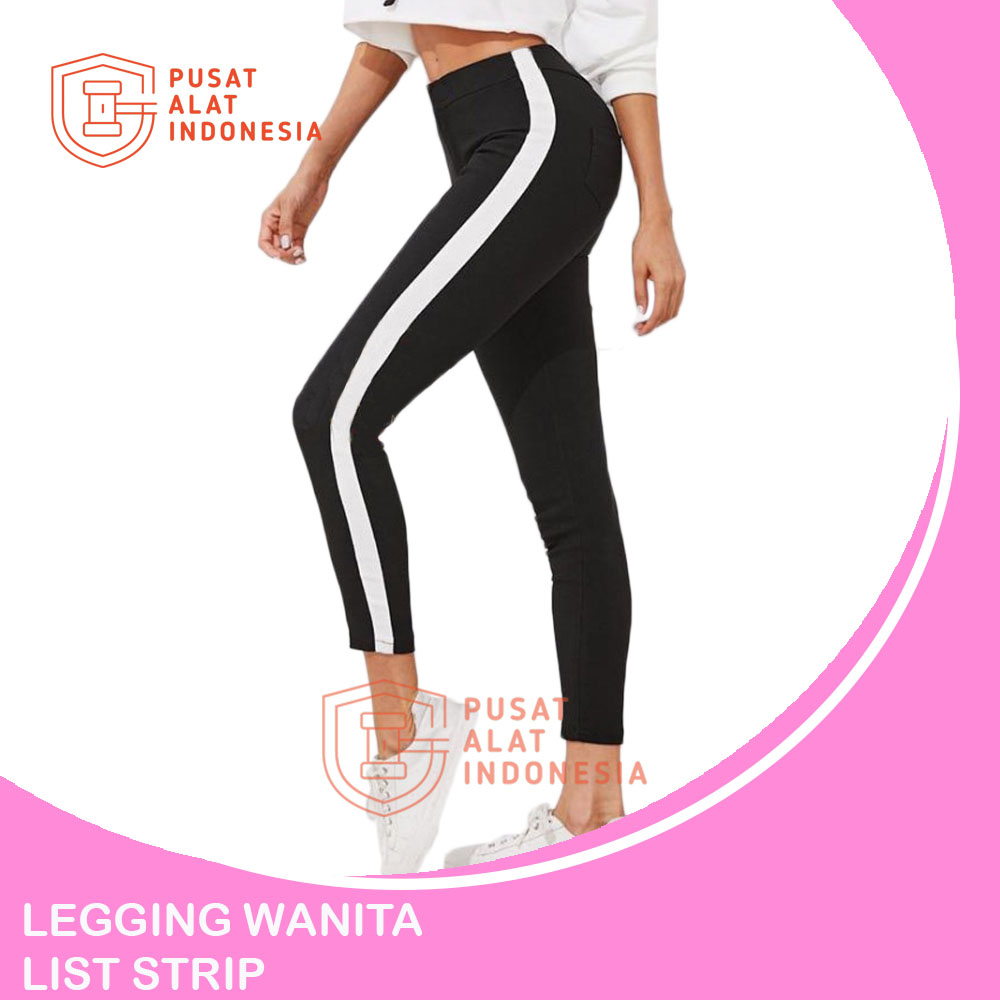 Celana Legging Wanita Stripe List Satu Cl08