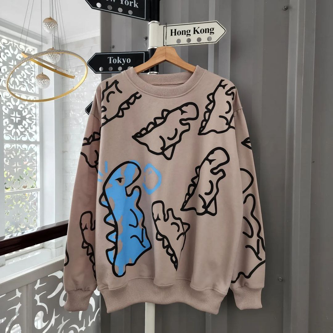 Nara Grosir - Sweater Crayon Dino XXL l Sweater Terbaru Wanita