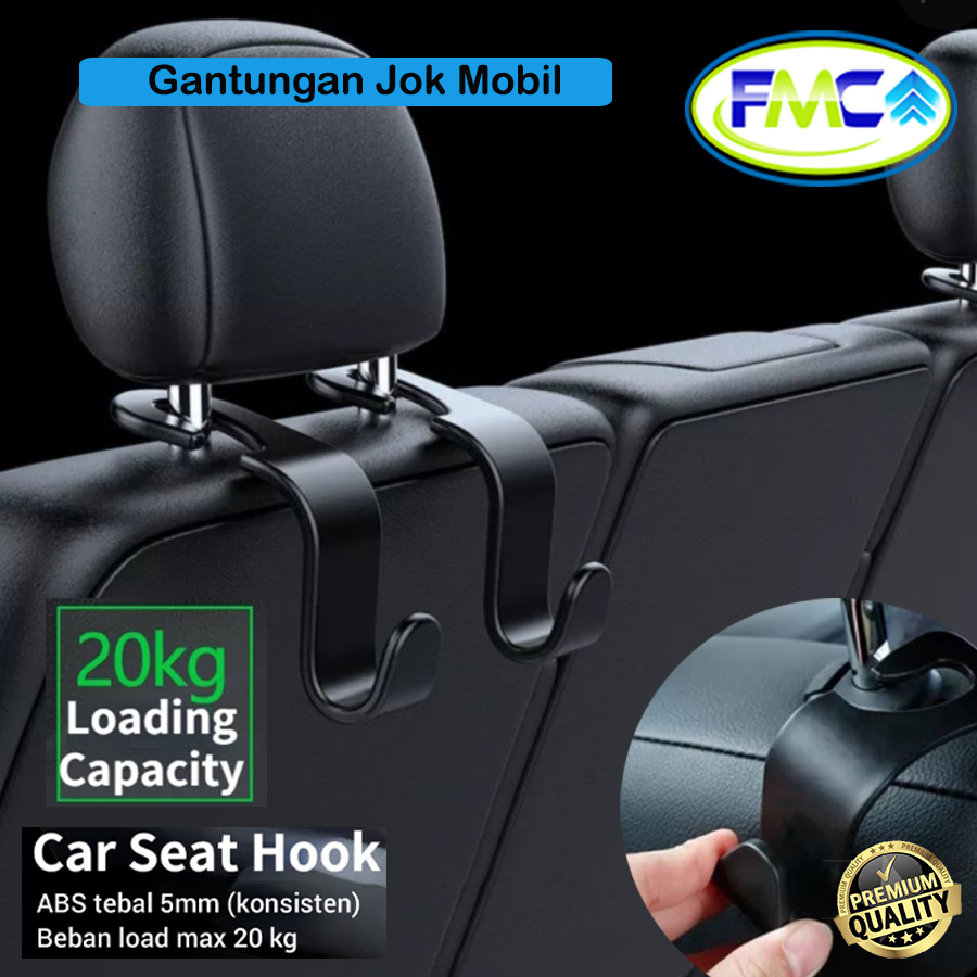 Gantungan Jok Mobil Serbaguna Single Hook Hanger Holder Headrest Gantung Barang Kursi Belakang Mobil Cantolan Organizer