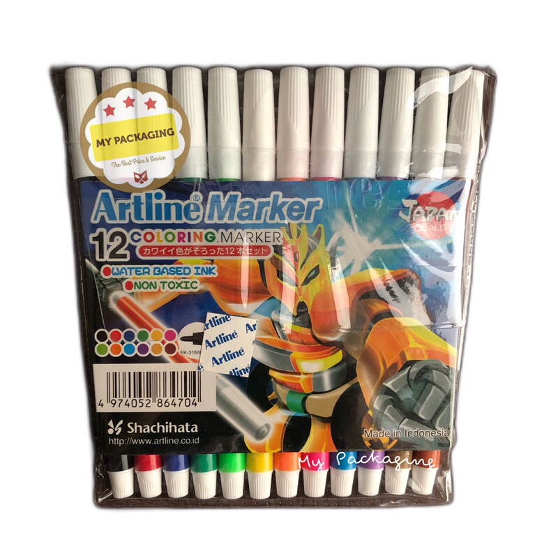 Spidol 12 Warna Artline Marker 12 Coloring - water base non toxic