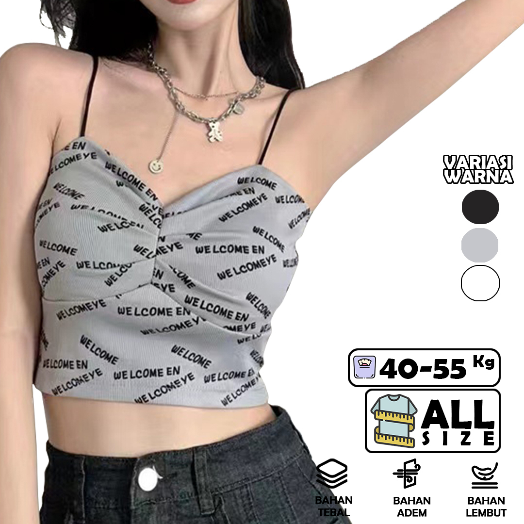 Tanktop Women's YS6130 Crop Top Crop Top Korean Style - YOSINOGAWA