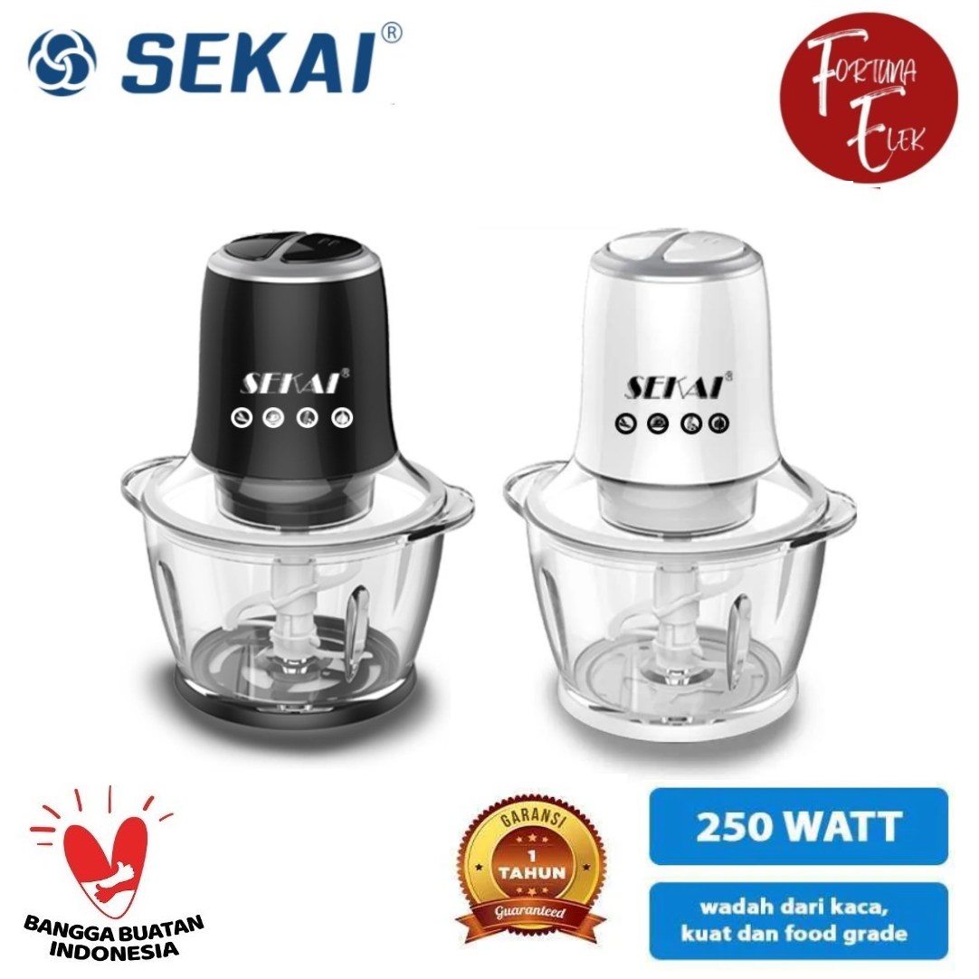 SEKAI Blender Chopper Penggiling Daging 1 Liter CP 5101 G Gelas Wadah Kaca