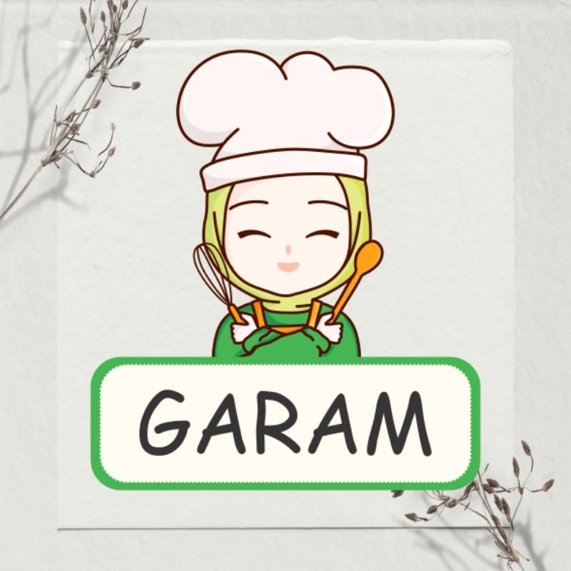 Stiker bumbu dapur anti air | stiker bumbu dapur transparan | stiker bumbu dapur request waterproof