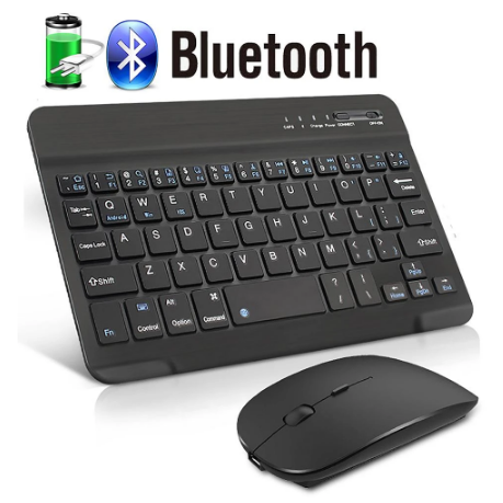 Keyboard Mouse Bluetooth Slim Rechargeable Silent klik