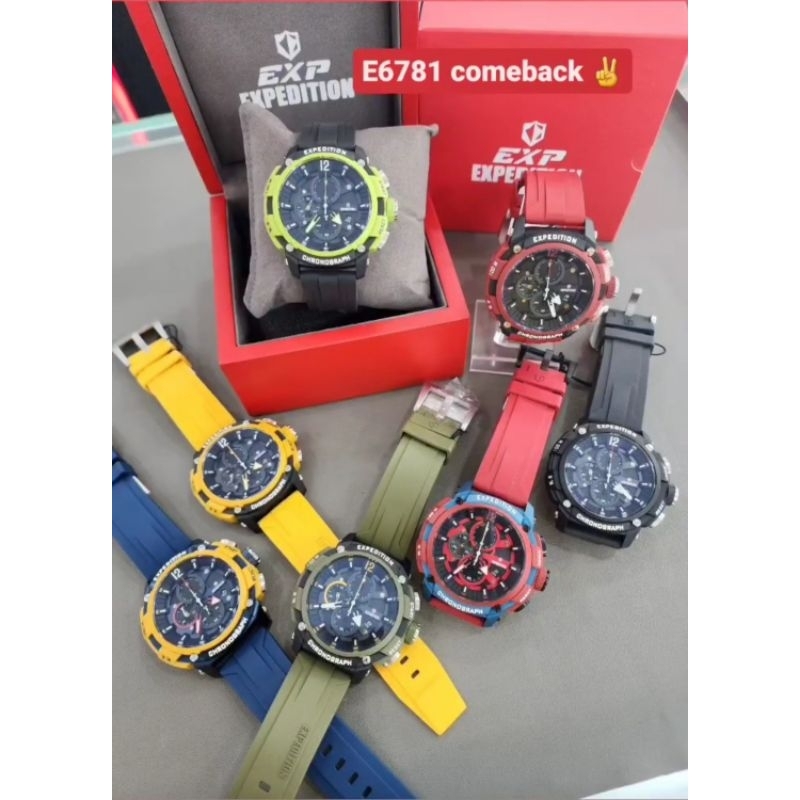 Jam Tangan Expedition Chronograph E 6781 Pria 6781 New Original Garansi Resmi