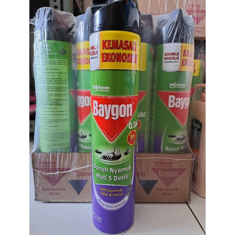 BAYGON AEROSOL - EUCALYPTUS, CITRUS FRESH DAN SILKY LAVENDER - 750ml