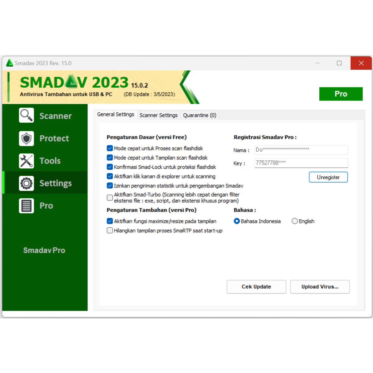 Antivirus Smadav Pro Lisensi Original Full Version Lifetime