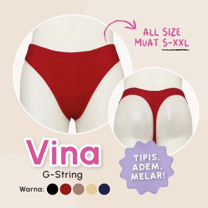 VINA CD sexy g-string bahan lyra adem (S-XXL)