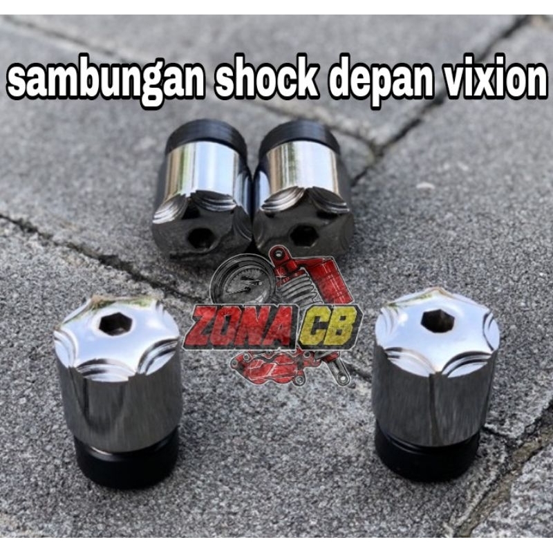 sambungan shock depan yamaha vixion old new nvl 5cm / peninggi sok skok vixion kyb scorpio old new