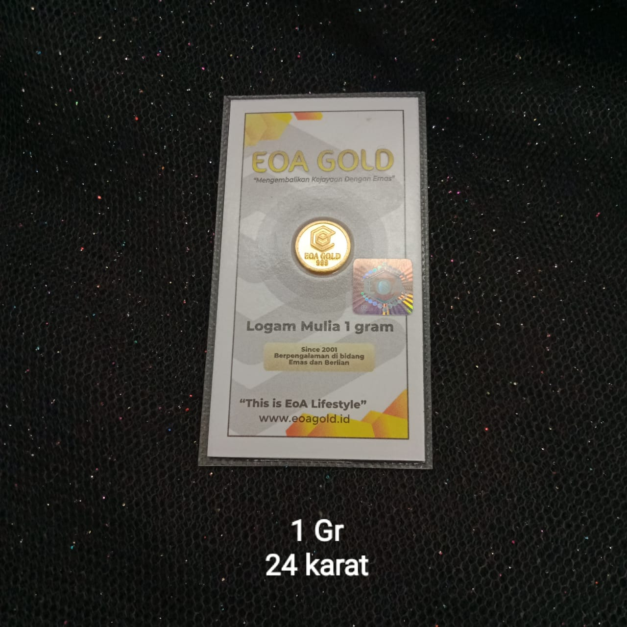 Logam Mulia Bersertifikat EOA Gold Kadar 24 K Berat 1 Gram