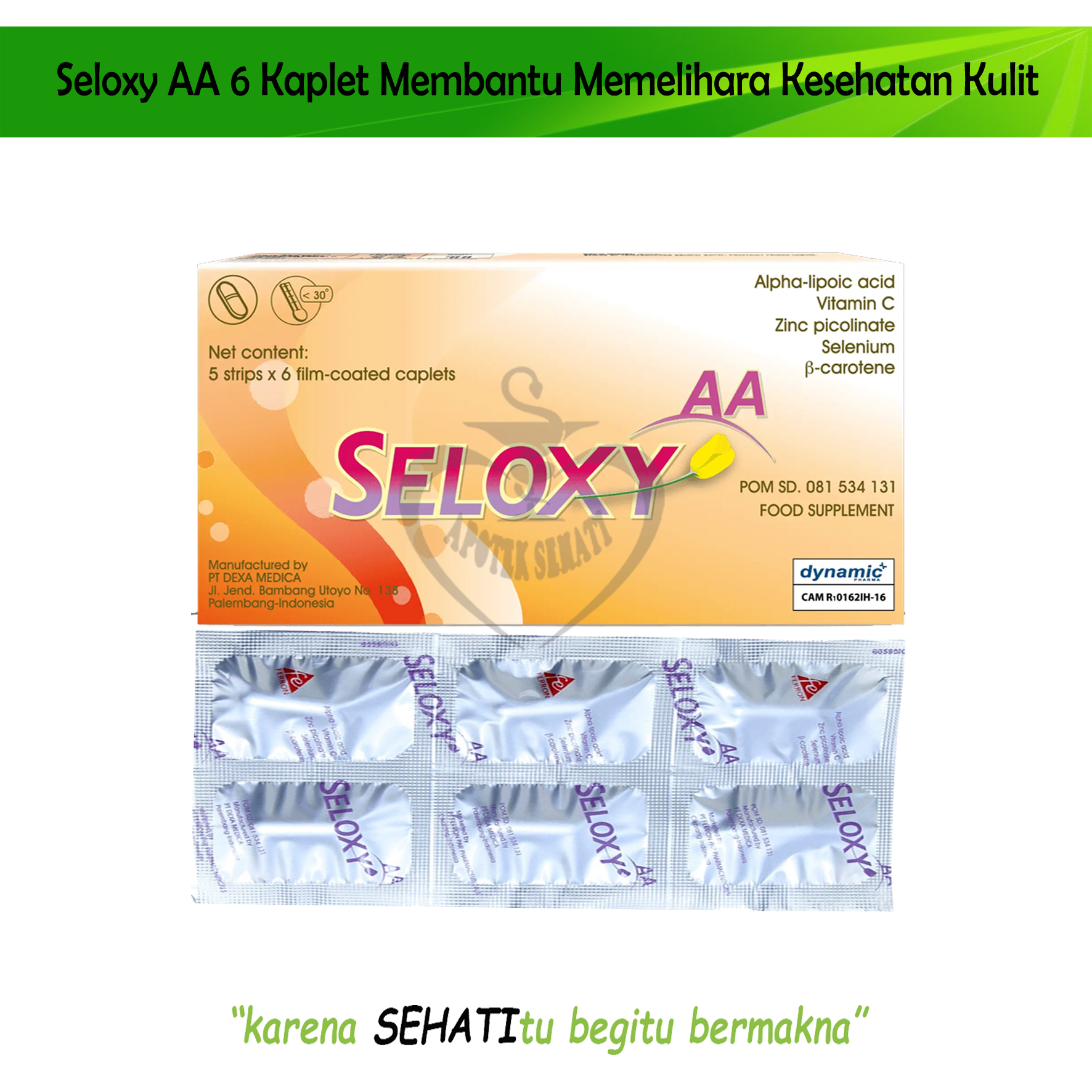 Seloxy AA Suplemen Kecantikan Kulit Antioksidan Mencegah Penuaan Dini