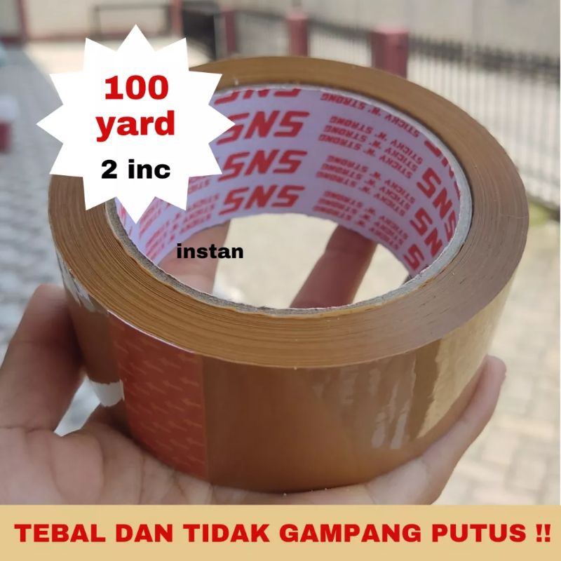 

Lakban Isolasi OPP 2 inci 100 Yard Kwalitas Mantap Lengket