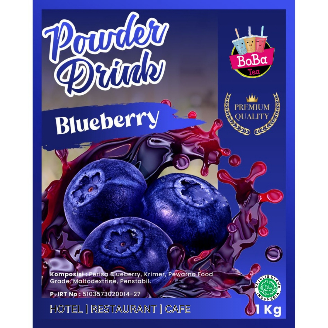 [1kg Premium] Bubuk Minuman Rasa Blueberry 1 KG