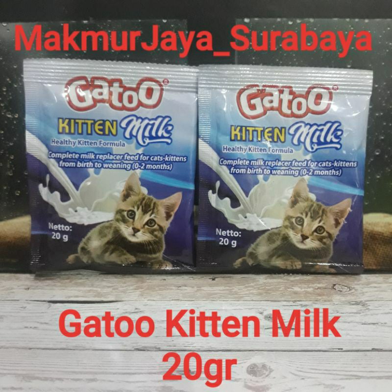susu kucing GATOO KITTEN MILK sachet  20gr.