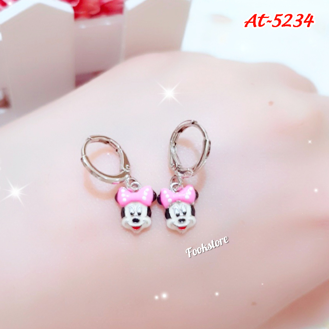 TERLARIS ANTING ANAK WARNA SILVER XUPING KARAKTER KARTUN LUCU