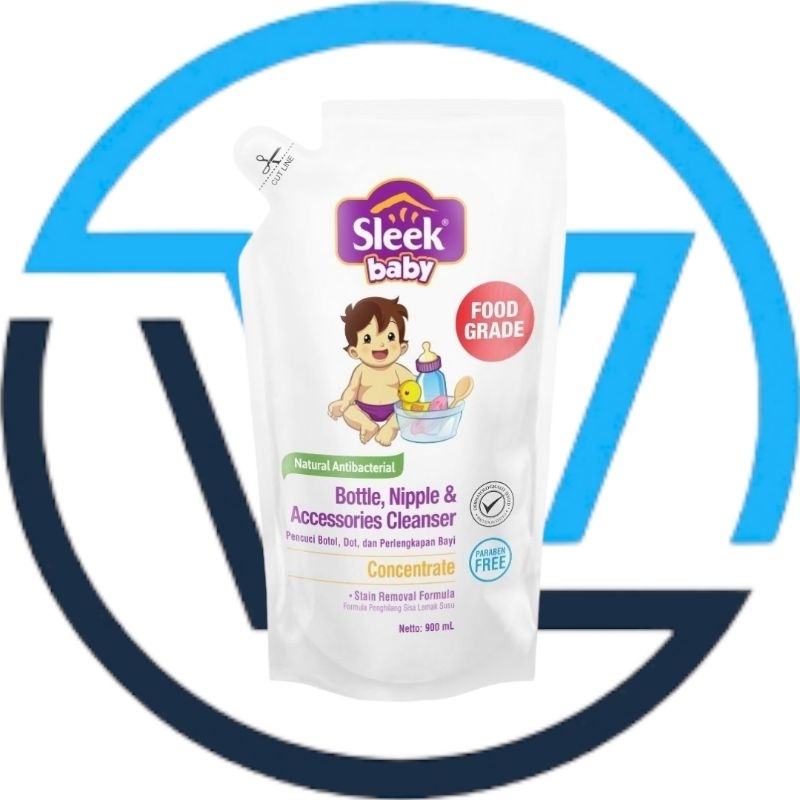 Sleek Baby Bottle, Nipple &amp; Accessories Cleanser 900ml