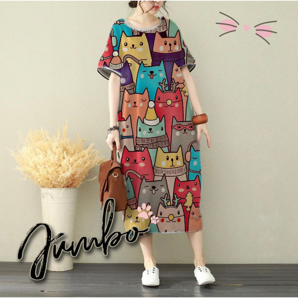 VS GG -DRES MIDI JUMBO wanita GISCA GISCA - konveksi murah tanah abang