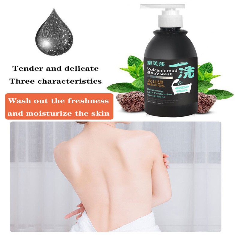 Sabun Pemutih Badan Sabun Lumpur Vulkanik Badan Mencerahkan dan Melembabkan kulit  / Bleaching Badan / Sabun Whitening Vulkanik / Whitening Body Wash 250ml