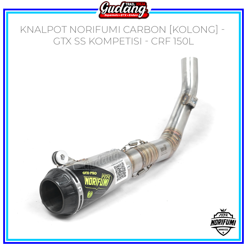 Knalpot Norifumi Carbon GTX Kompetisi CRF 150L KLX 150 Bigfoot Dtracker New WR Stainless