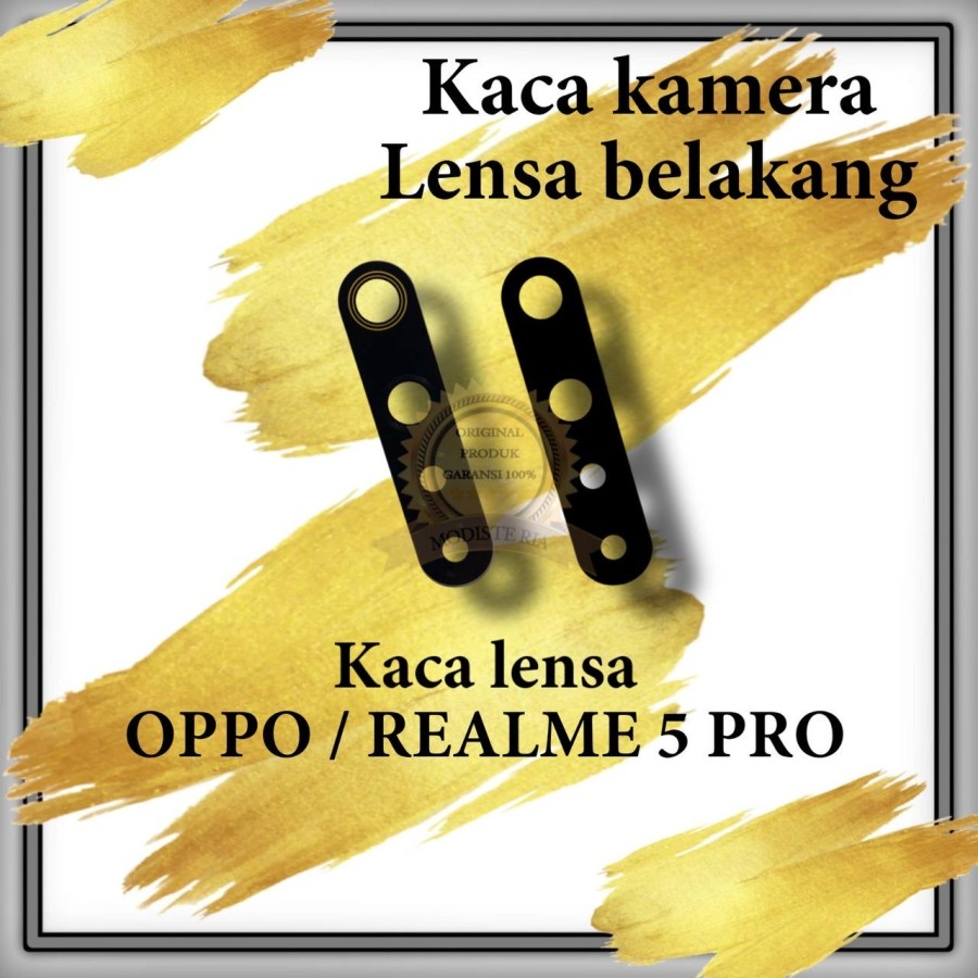 Lensa Kaca Kamera Belakang Oppo Realme 5 Pro Free Lem Fullset Original