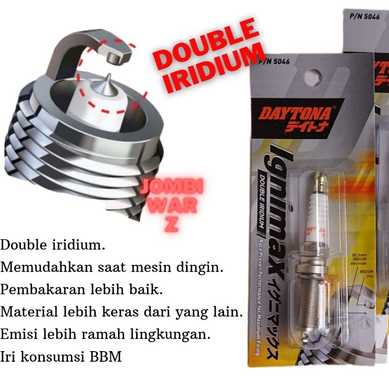 BUSI DOUBLE IRIDIUM DAYTONA VARIO 160 PCX 160 ADV 160 CBR250RR XMAX 250 PCX160 HYBRID NEW NINJA 250R ZX25R HUSQVARNA TRAIL KTM CRF450R