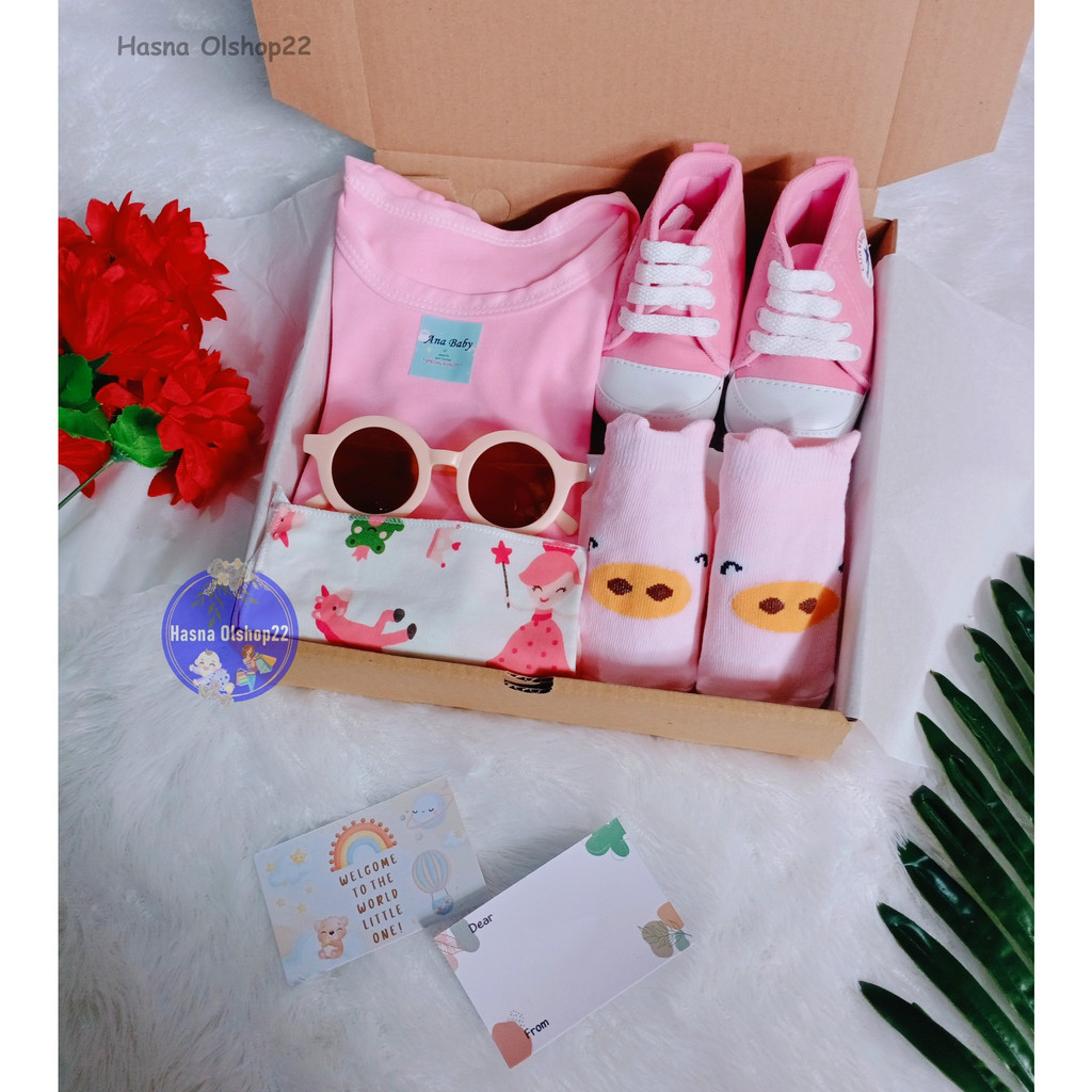 Hampers Bayi Newborn Baby Gift Set Unisex Kado Kelahiran Parcel Bayi Laki-laki Perempuan / Hasna Olshop Hampers Bayi