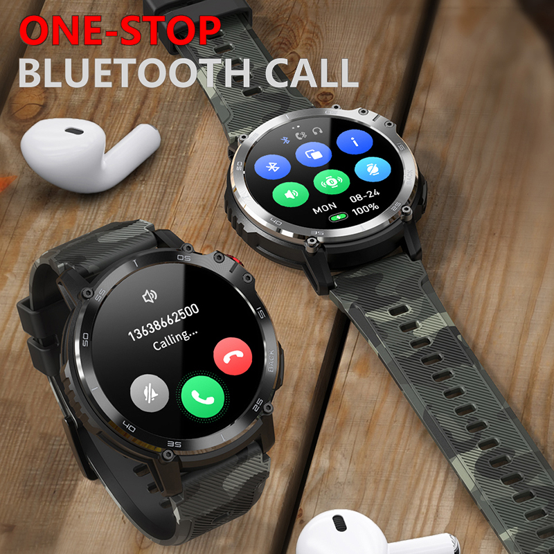 C22 Jam tangan pintar olahraga 4G Memory IP68 tahan air siaga ultra lama 24 mode olahraga panggilan Bluetooth jam tangan pintar smart watch