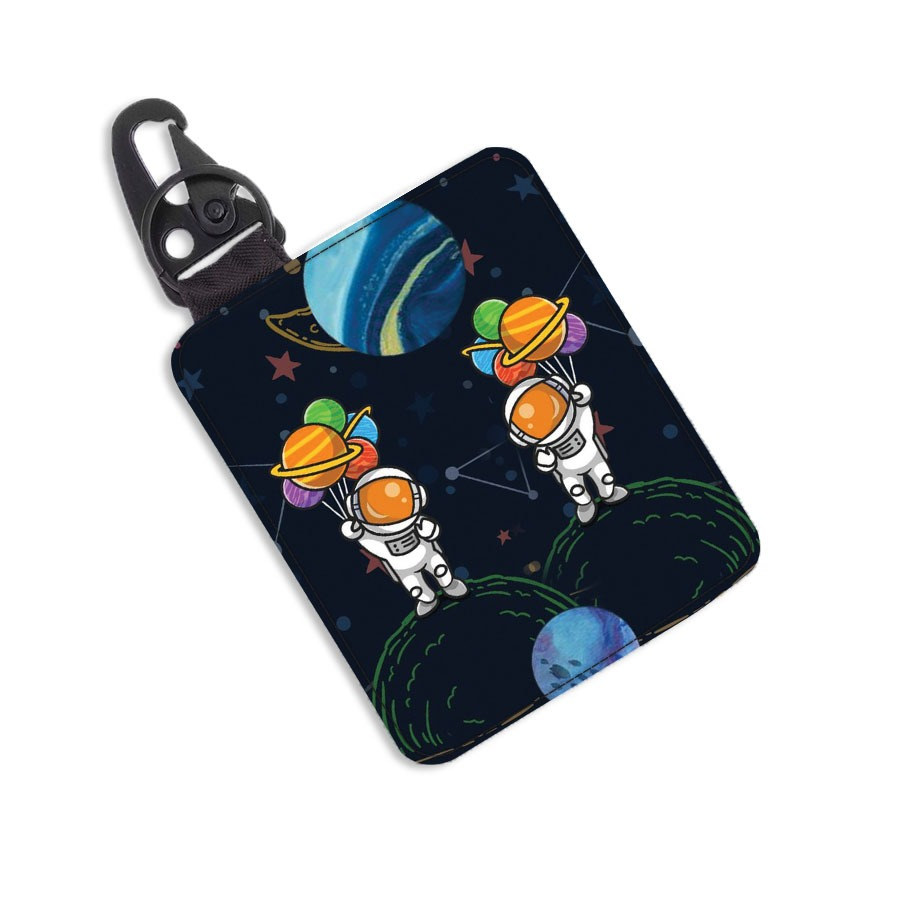 Dompet STNK Mobil Motor Motif  Astronot Gantungan Kunci kendaraan Mobil motor Carabiner Premium ads 035