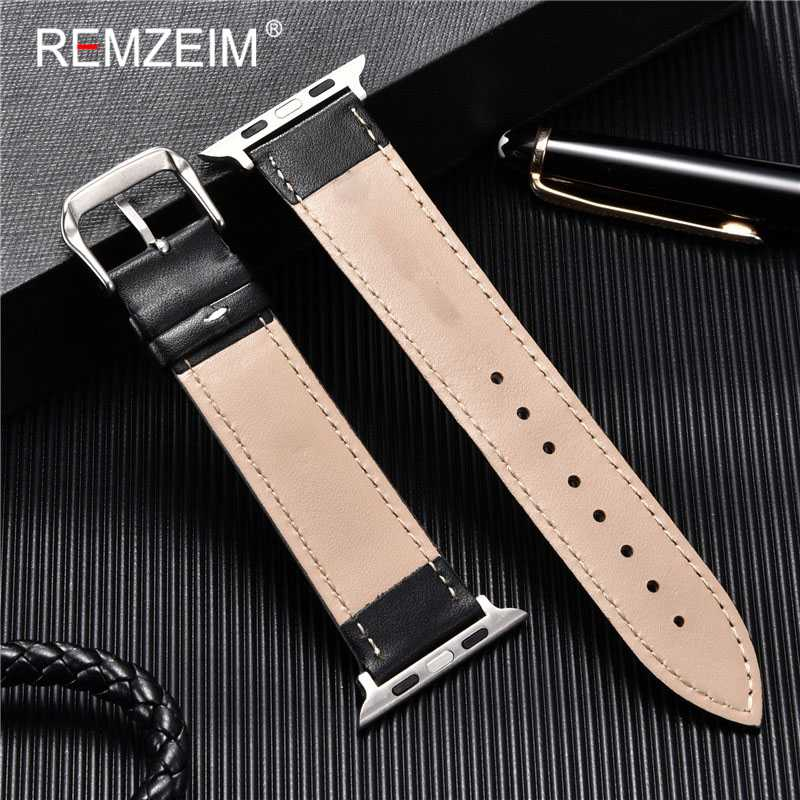 Strap Jam Leather Watchband 38 40 41 mm for Apple Watch Strap Pengganti Desain Elegan Material Kulit Sintetis