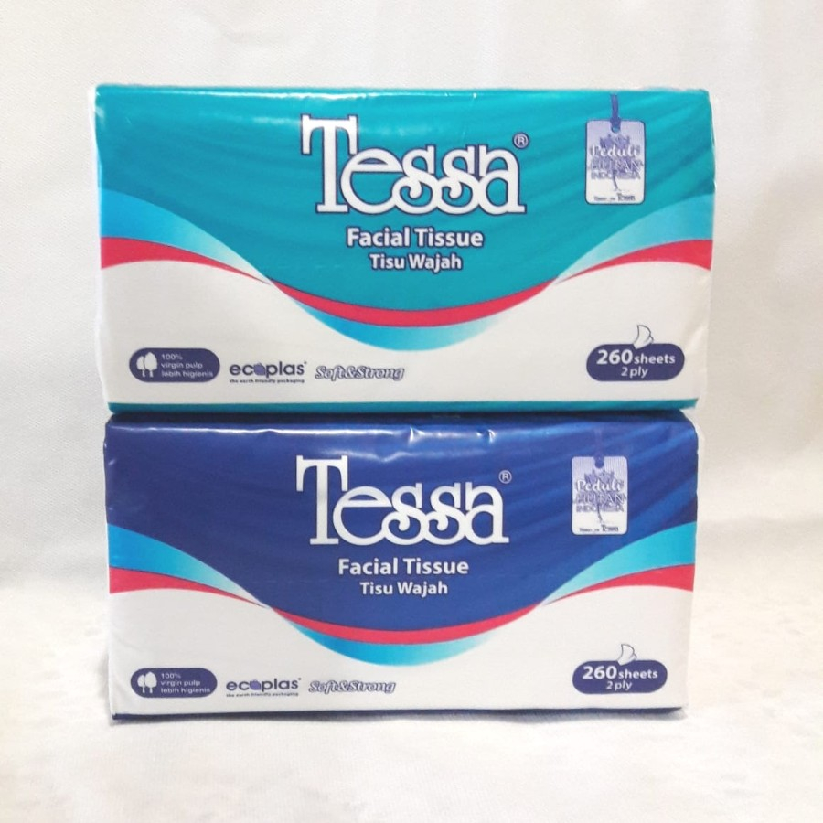 Tisu Tessa 260 Sheets 2 Ply TP02 / Tissue Facial / Tisu wajah 260s 2ply sheet lembut