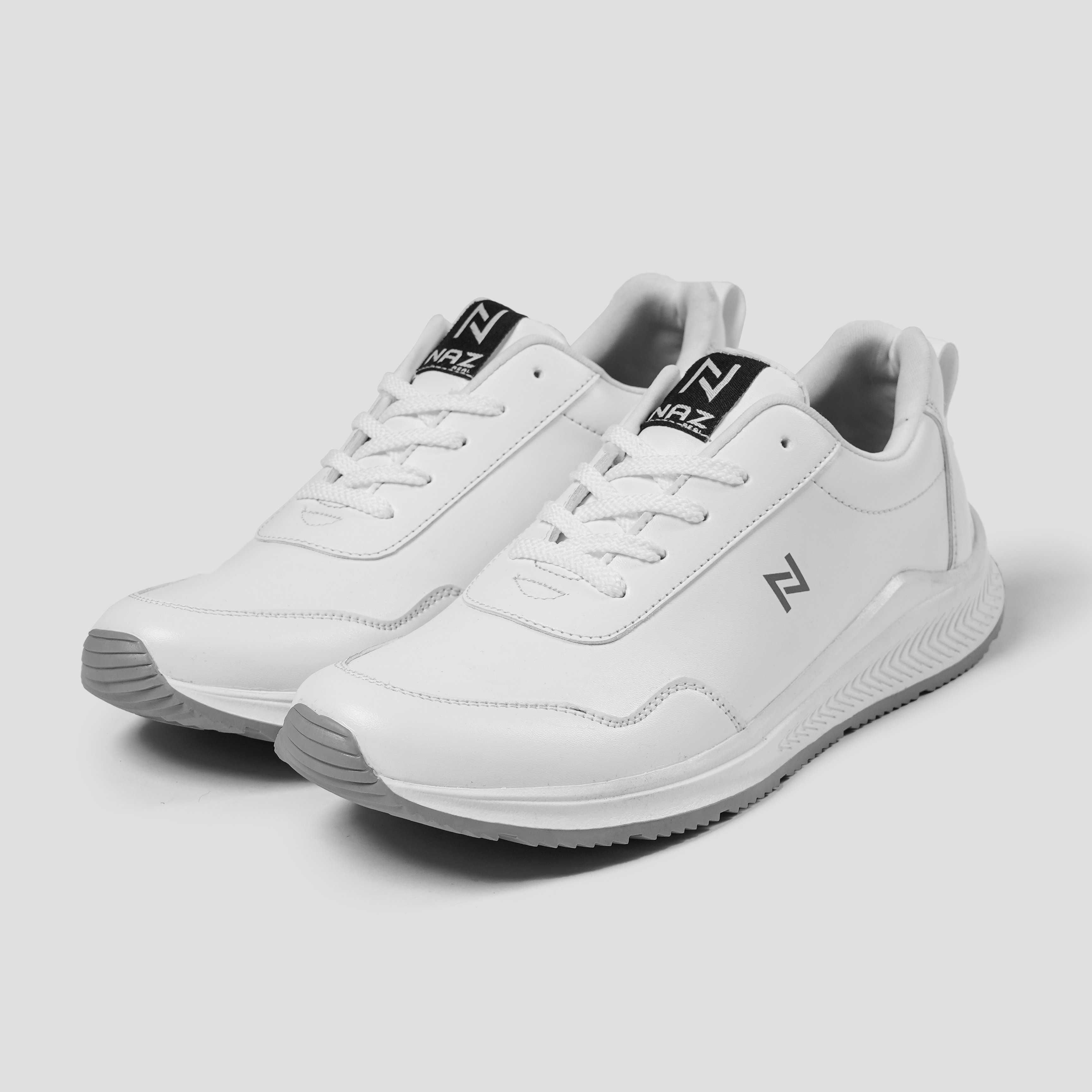 Sepatu Sneakers Pria Casual Shoes Sporty Olahraga Trendi Pria Wanita Unisex Original Naz Elgin White