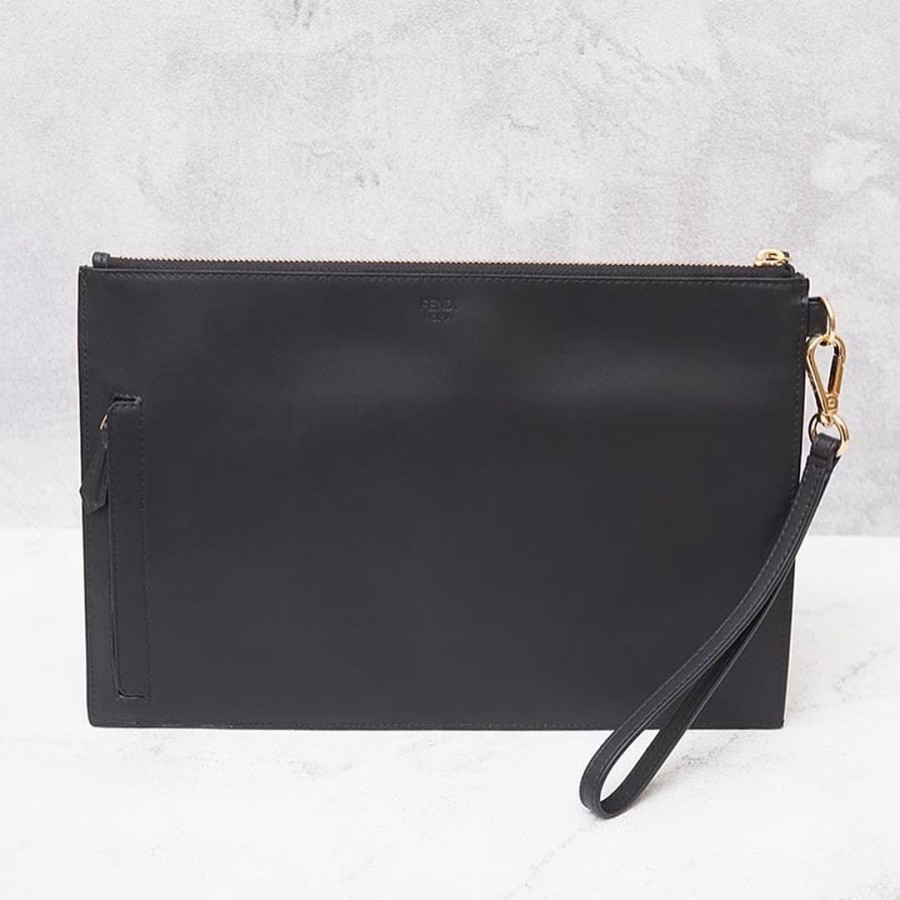 Fndi Bugs Clutch Black/Palladium