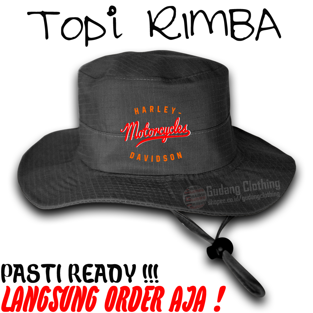 Topi Rimba Harley Davidson 2 Topi Rimba Bucket Rimba Harley Davidson Topi Bucket Harley Davidson Top