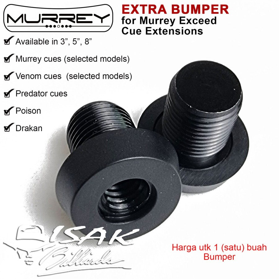 Extra Bumper Murrey Exceed Cue Extension - Ext Venom Predator Poison