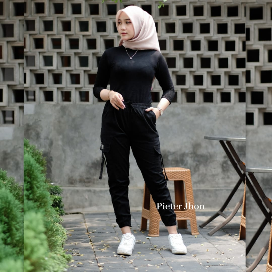 Celana Jogger Cargo Wanita Baggy Pants Jogger Cargo Wanita Celana Wanita Cargo Terlaris