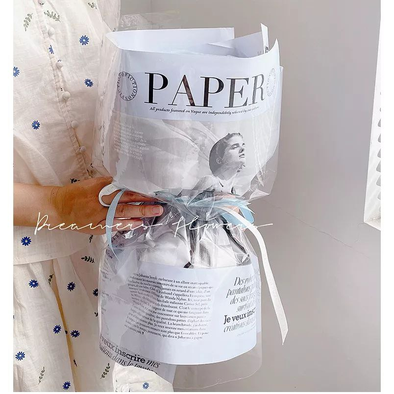 

KERTAS BUKET BUNGA CELLOPHANE FLOWER WRAPPING PAPER WATERPROOF MOTIF KORAN / NEWSPAPER