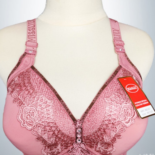 BRA JUMBO UKURAN BESAR CUP C MISSLILY PEREMPUAN BH TANPA KAWAT KAIT 3 RENDA CANTIK MISSLILY