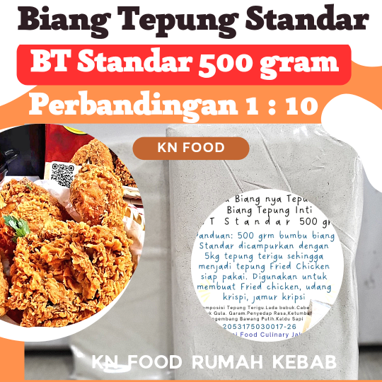 

Biang Tepung Standar 500grm- Bumbu Inti Tepung Fried Chicken - BT Standar 500grm