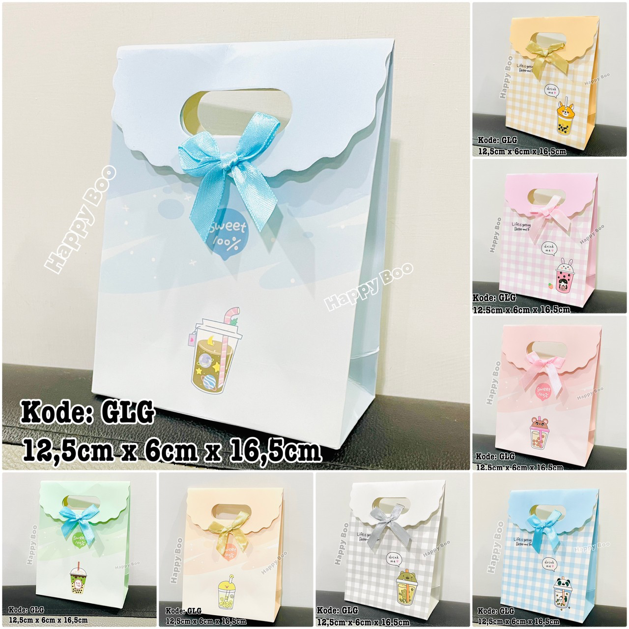 bag paper tutup small glg tas kado tas kertas bag pita kecil import goodie bag kado tas kado 16,5x12,5x6 cm