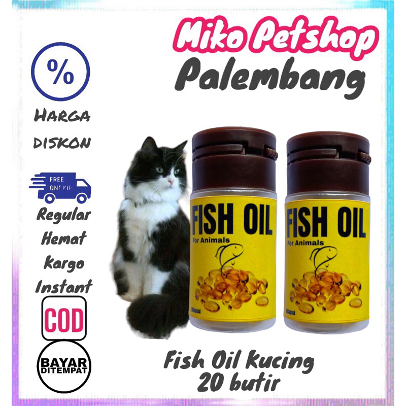 Vitamin kucing Fish oil isi 20 butir MURAH