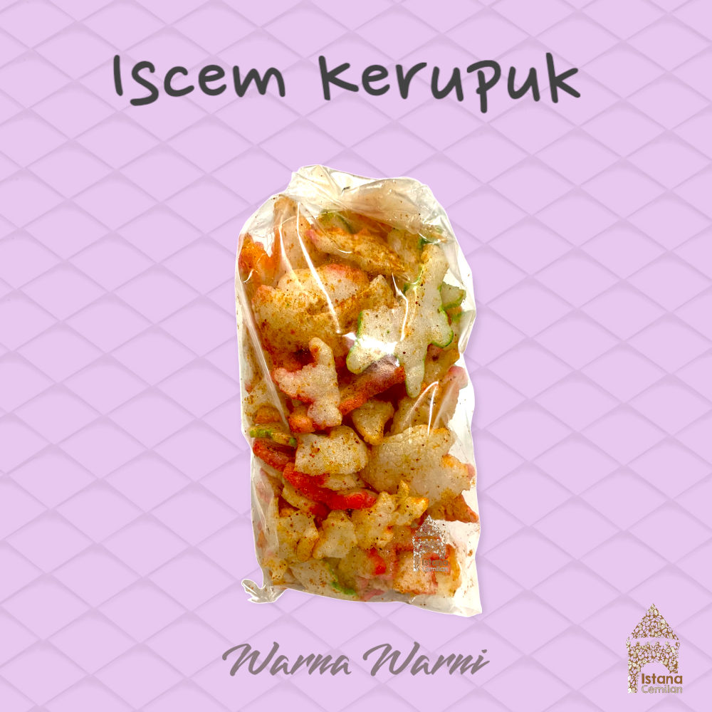 Iscem Kerupuk ala warung Gendar / Rambak / Udang / Ikan / Jengkol / Poco / Seblak / Ranting Aci Pedas