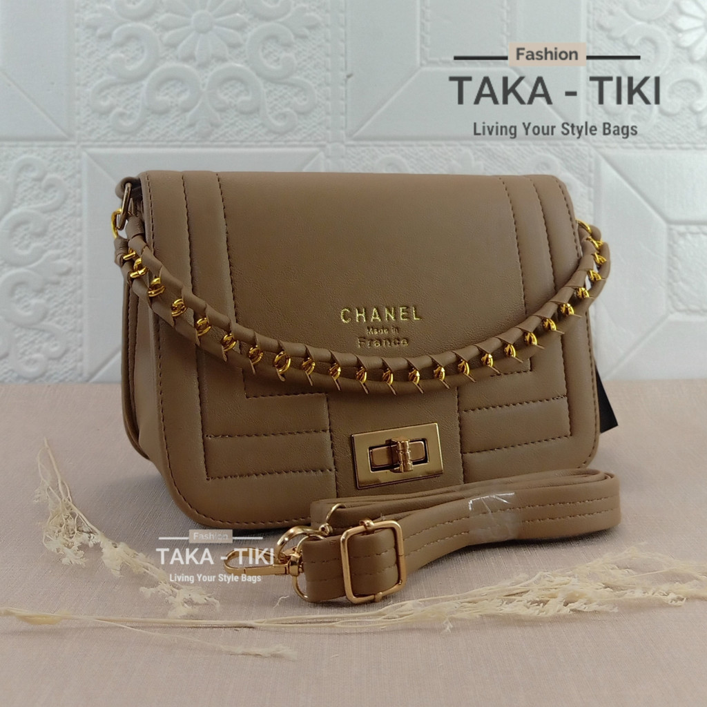 New Tas Selempang Slingbags CCNLL Wanita Terbaru Tali Rantai Anyam Simpel Elegant Premium Quality